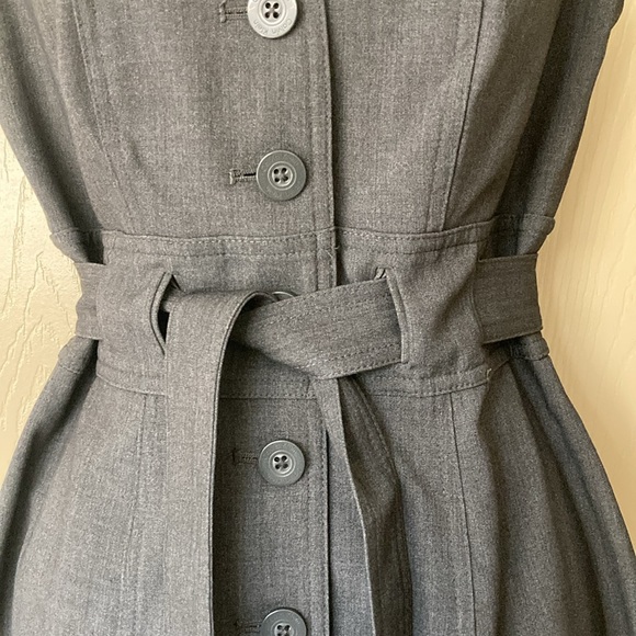 Calvin Klein beautiful charcoal midi professional short sleeve dress size 4 EUC - Picture 6 of 12